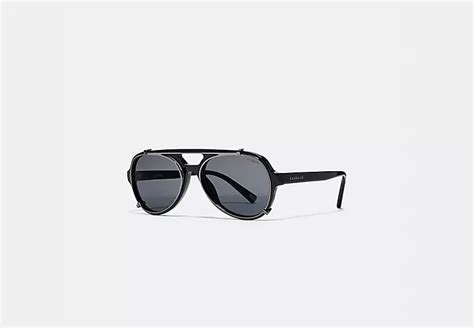 coach shaded pilot sunglasses